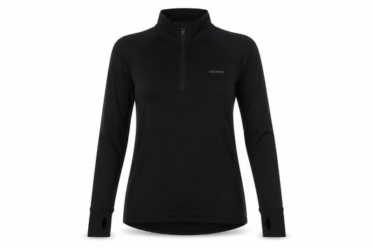 USA Pro Women's Black Half Zip Pullover Sweatshirt Size 6