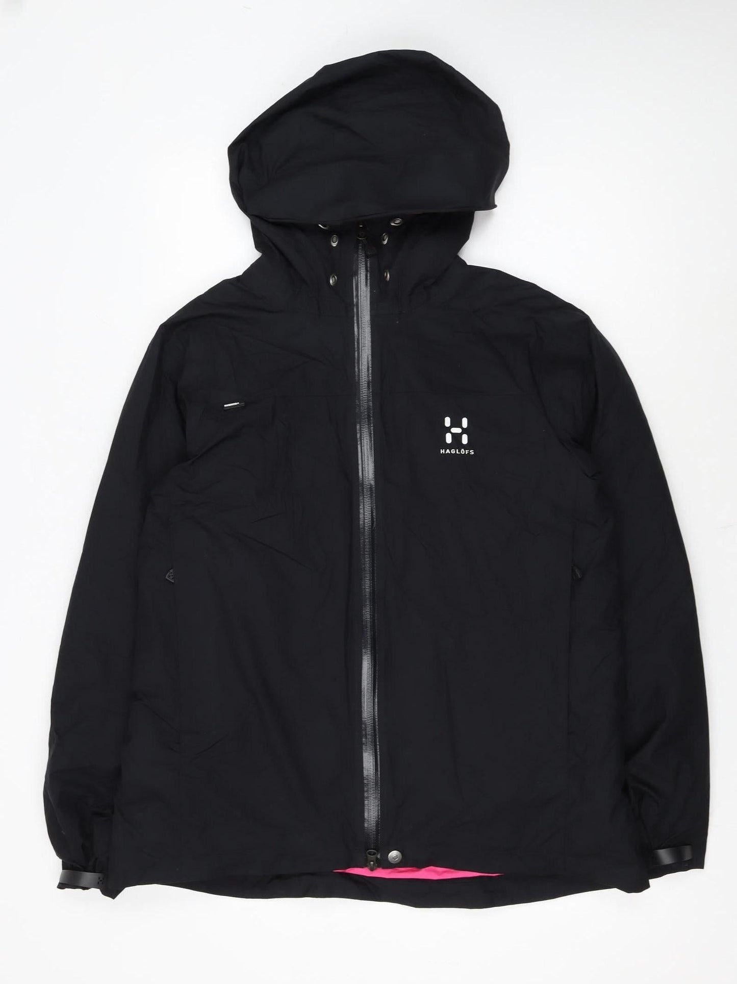 Haglöfs Women's Black Waterproof Hooded Rain Jacket L