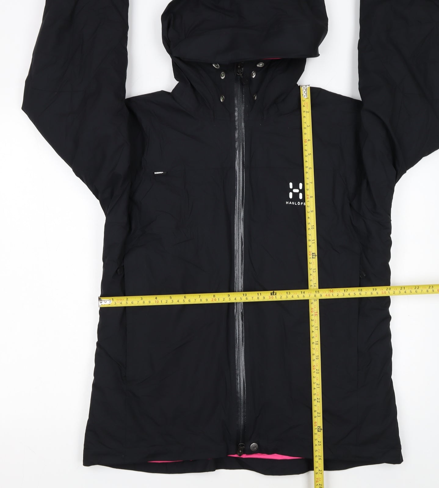 Haglöfs Women's Black Waterproof Hooded Rain Jacket L