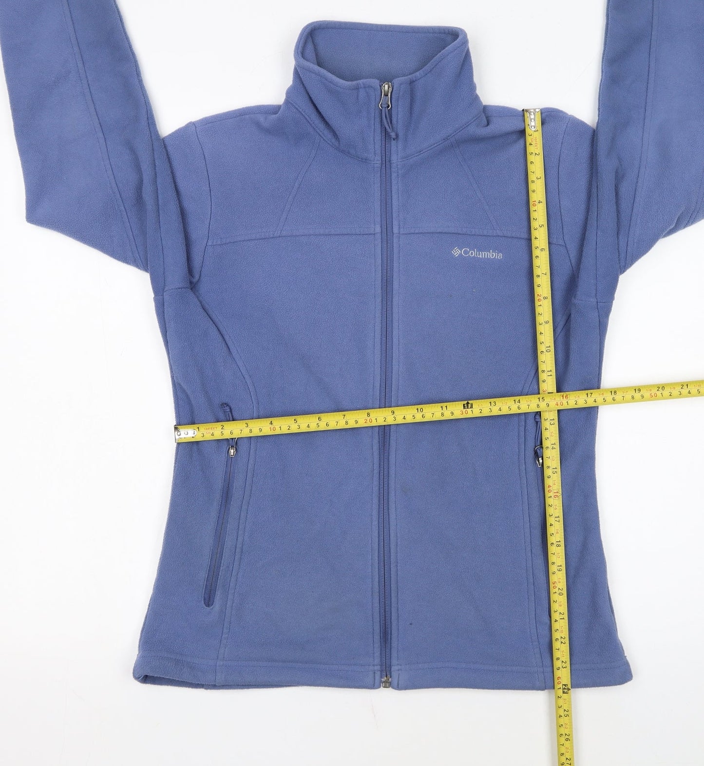 Columbia Men's Blue Fleece Full Zip Jacket Size M Outdoor Hiking