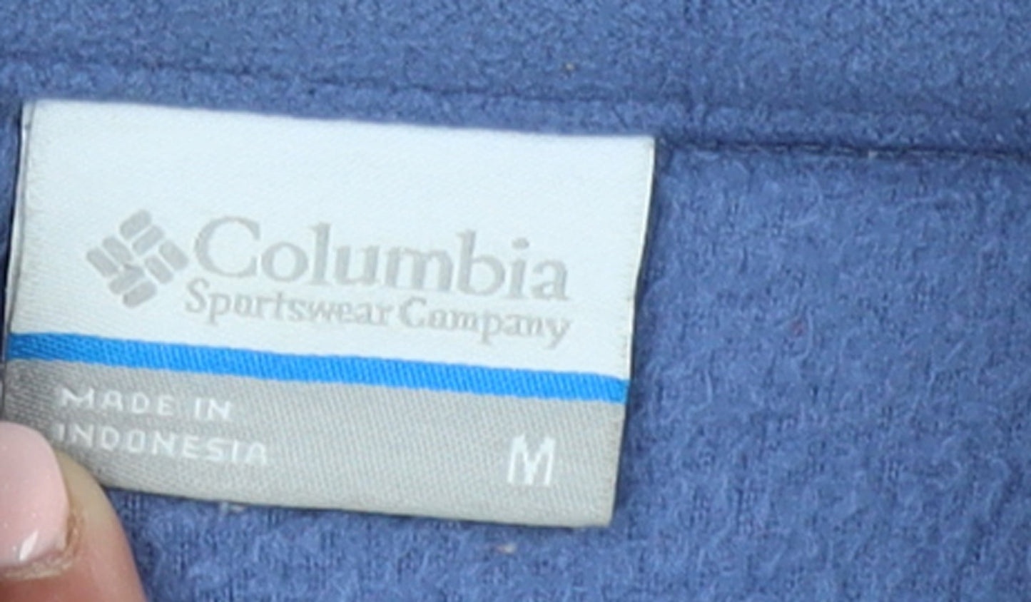 Columbia Men's Blue Fleece Full Zip Jacket Size M Outdoor Hiking
