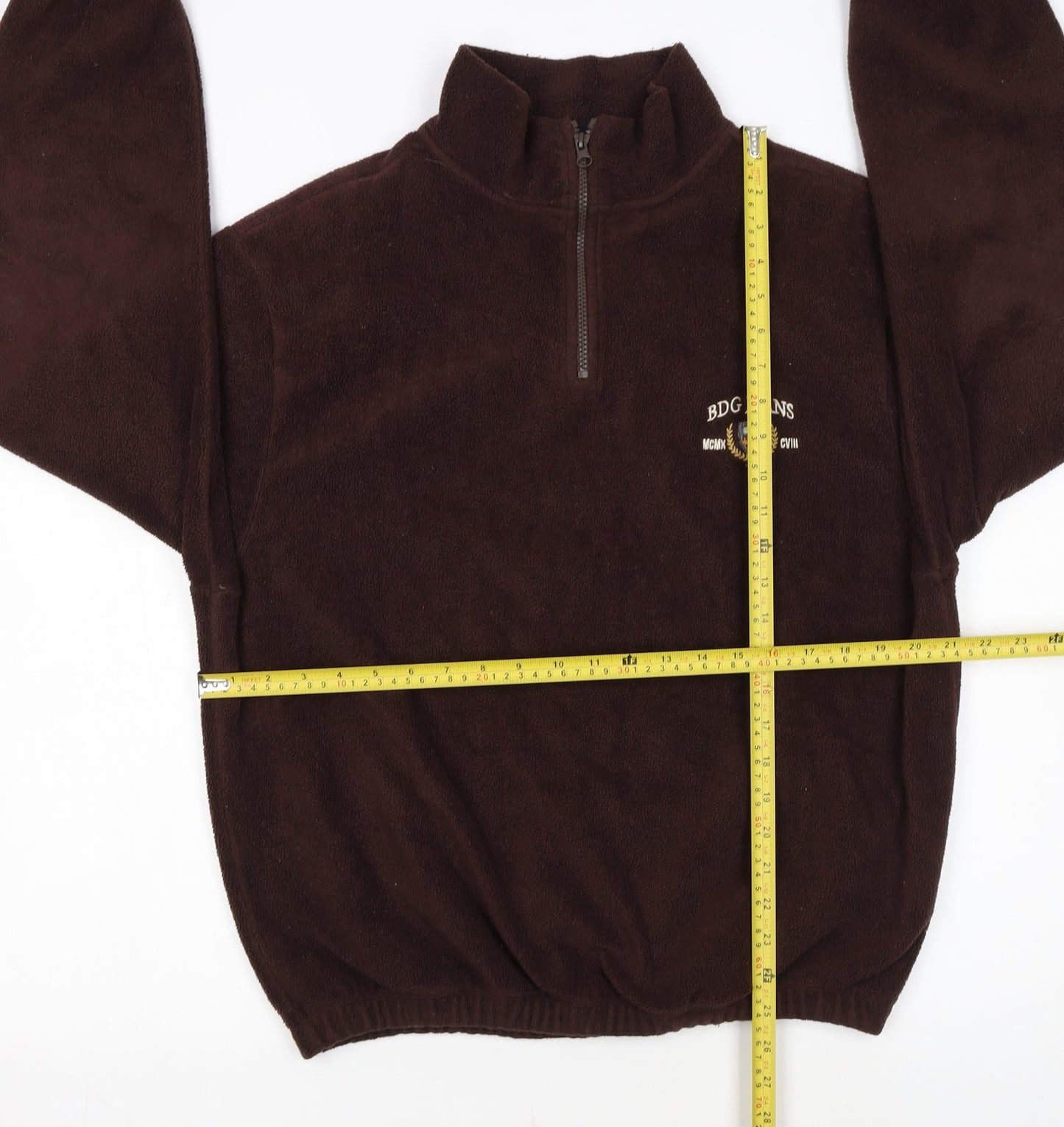BDG Jeans Urban Outfitters Brown Fleece 1/4 Zip Sweatshirt Small Womens