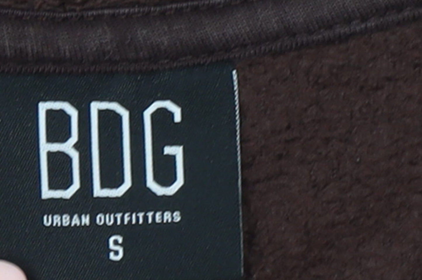 BDG Jeans Urban Outfitters Brown Fleece 1/4 Zip Sweatshirt Small Womens