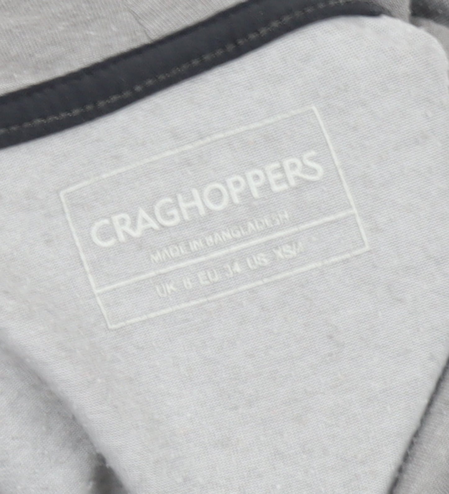Craghoppers Women’s Grey Pullover Hoodie UK 6 Long Sleeve Lightweight