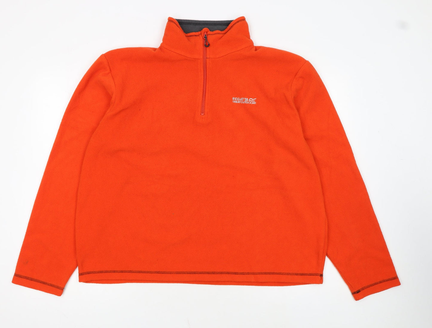 Regatta Mens Orange Fleece Sweatshirt XL Half Zip Outdoor Pullover