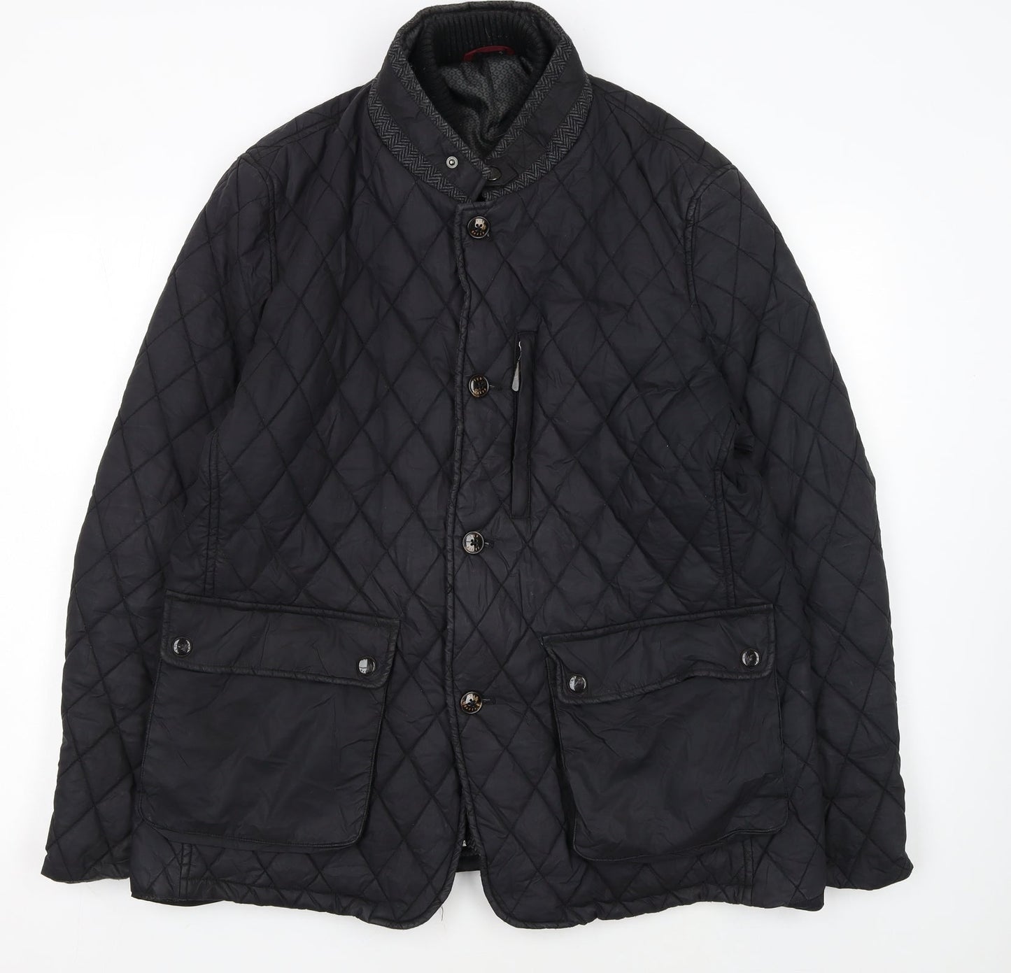 Ted Baker Men's Black Quilted Cotton Jacket 2XL