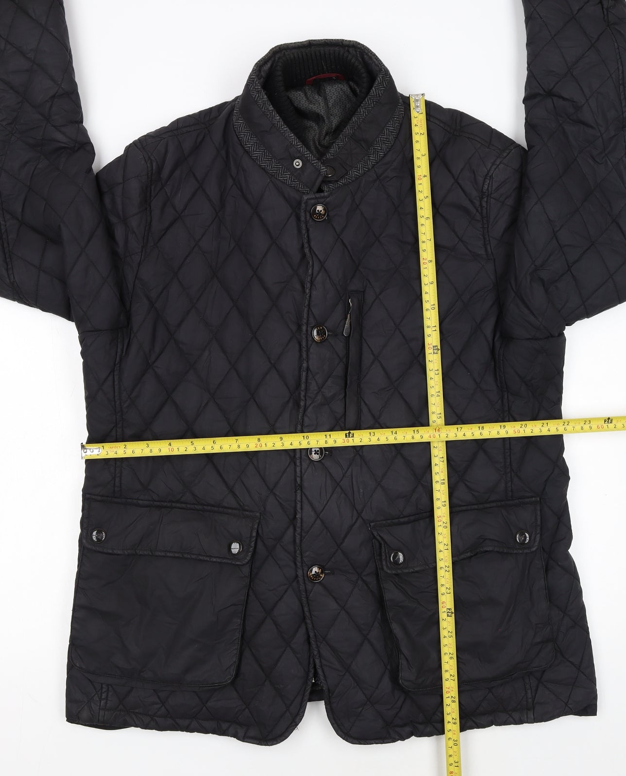 Ted Baker Men's Black Quilted Cotton Jacket 2XL