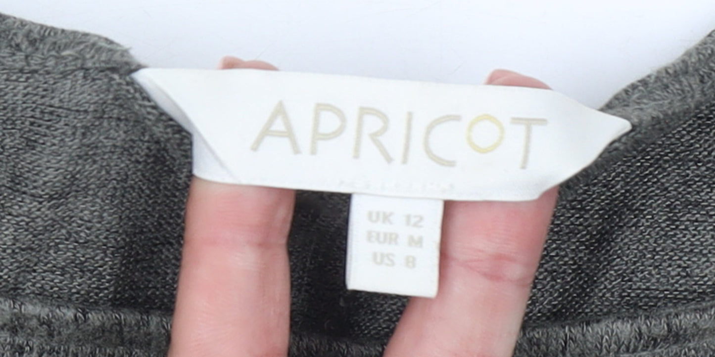 Apricot Women’s Grey Relaxed Fit Jersey T-Shirt UK 12