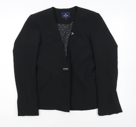 Allen Solly Woman Black Small Slim Fit Single-Breasted Blazer