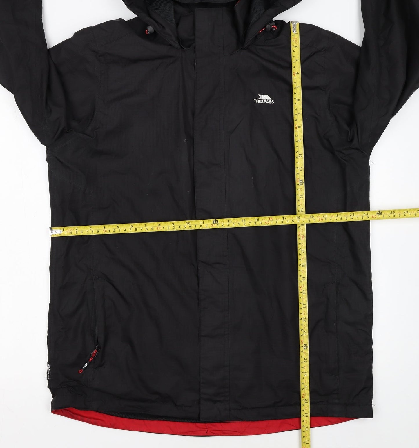 Trespass Men's Black Waterproof Hooded Rain Jacket L