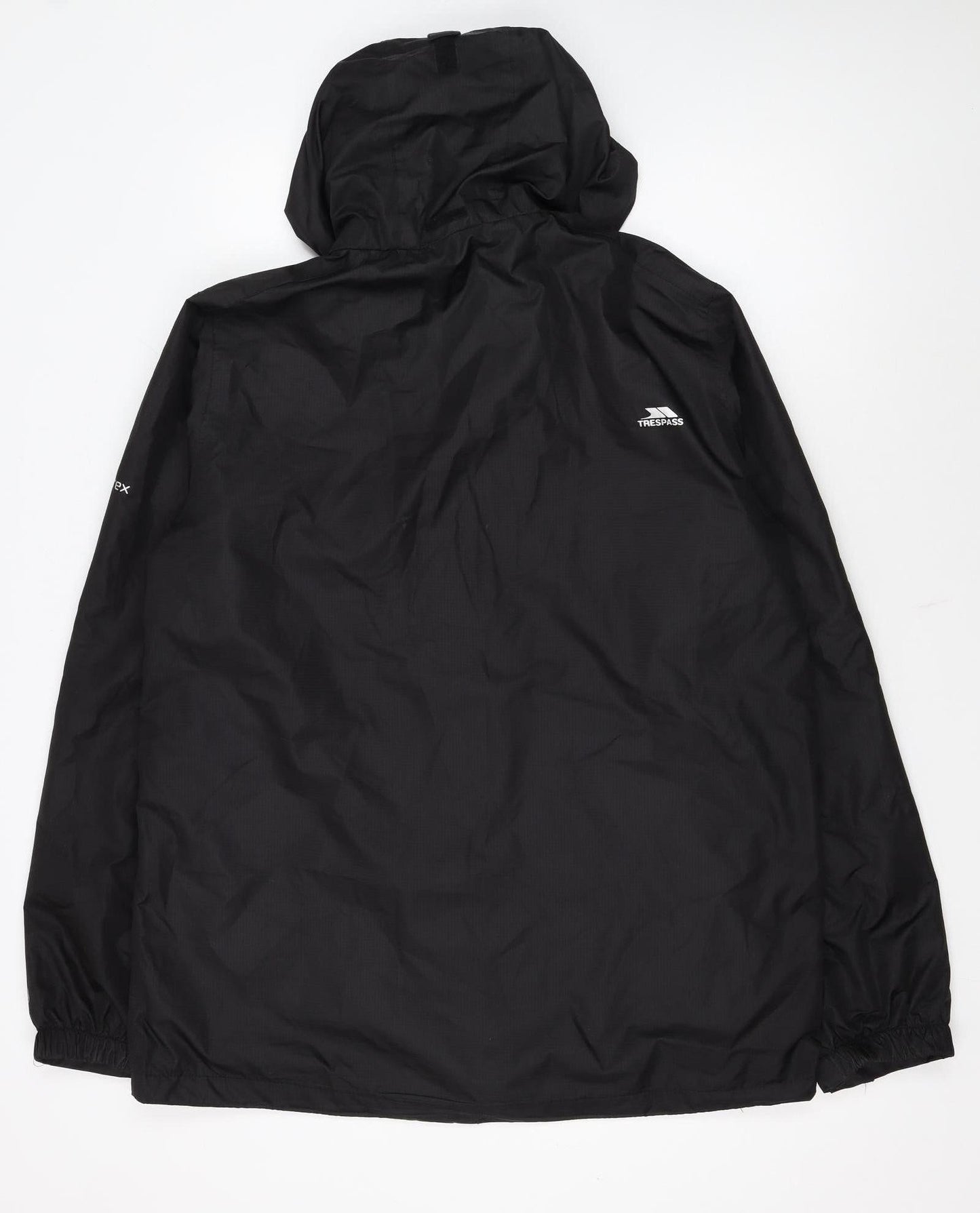Trespass Men's Black Waterproof Hooded Rain Jacket L