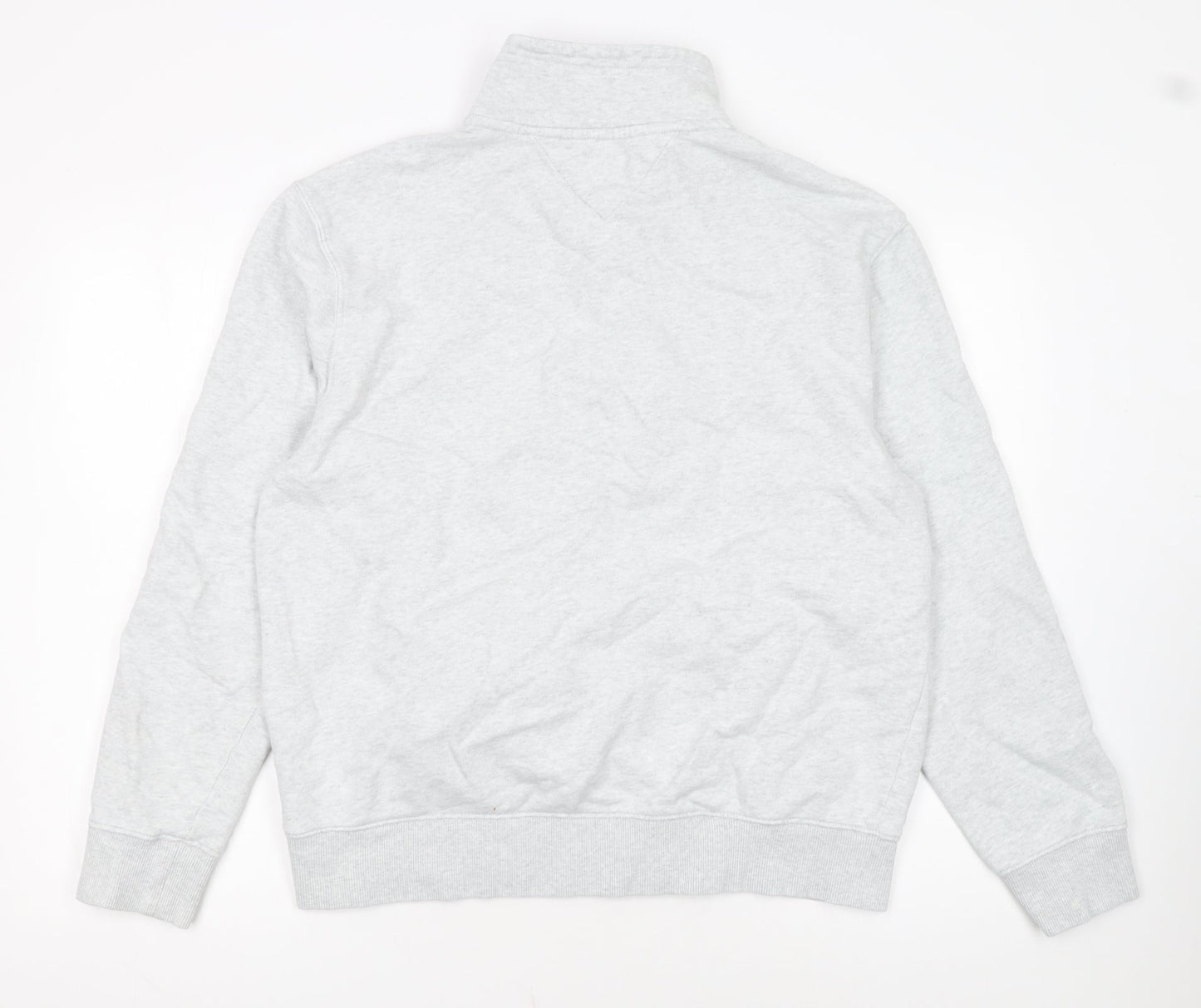 Tommy Jeans Men's Grey XL 1/2 Zip High Neck Sweatshirt