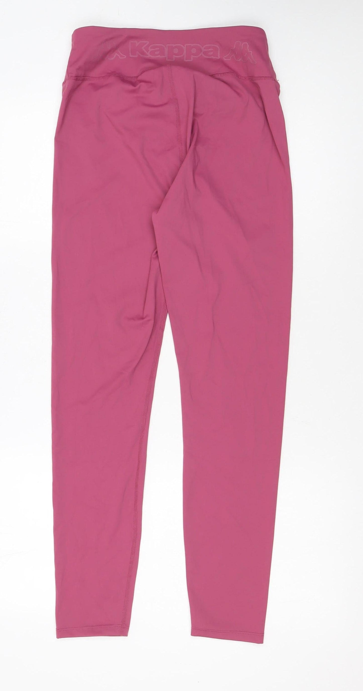 Kappa Women’s Pink Stretch Leggings S Mid Rise Sportswear