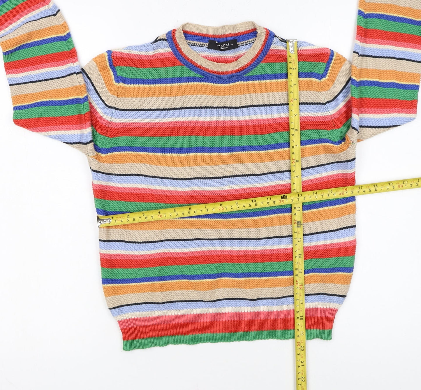 MaxMara Weekend Womens Multicoloured Cotton Stripe Jumper Size S