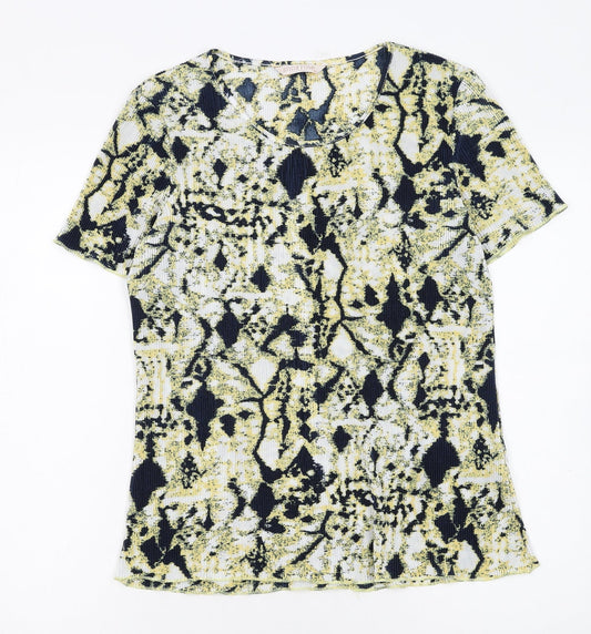 Anna Rose Women's Multicoloured Short Sleeve Stretch T-Shirt Medium
