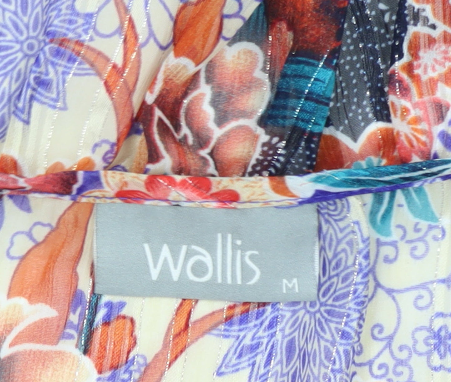 Wallis Women’s Multicoloured Floral Chiffon Sleeveless Tunic Blouse M