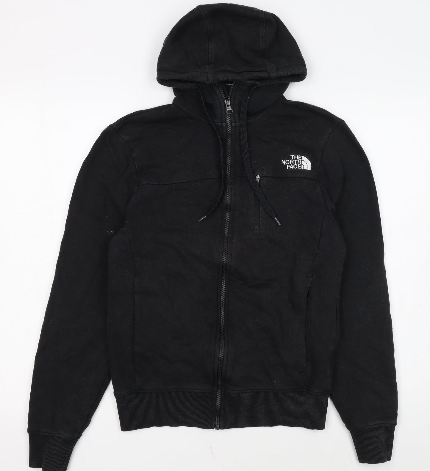 The North Face Men’s Black XS Full Zip Hoodie Cotton Fleece