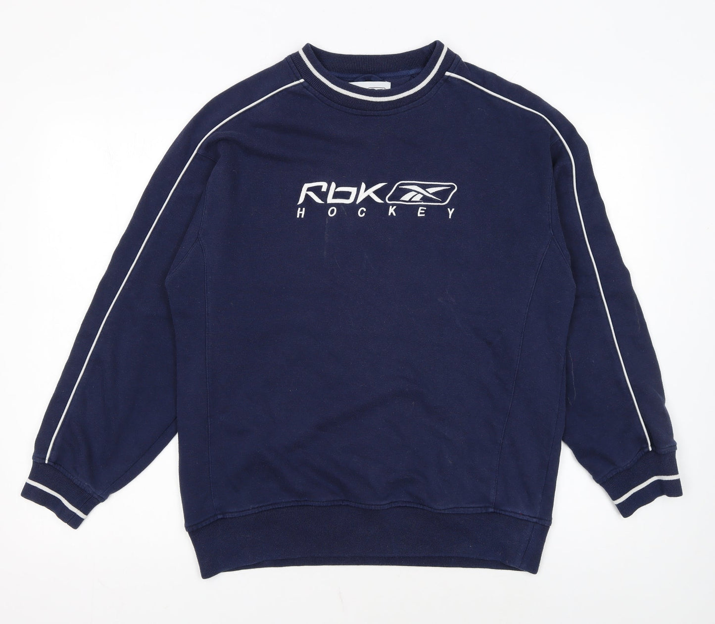 Reebok Men's Blue RBK Hockey Crew Neck Pullover Sweatshirt S