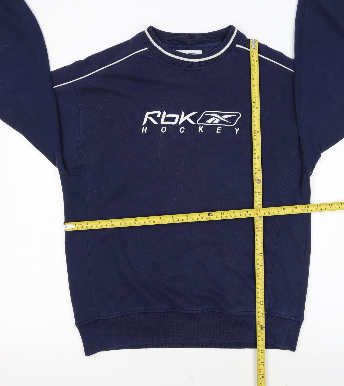 Reebok Men's Blue RBK Hockey Crew Neck Pullover Sweatshirt S