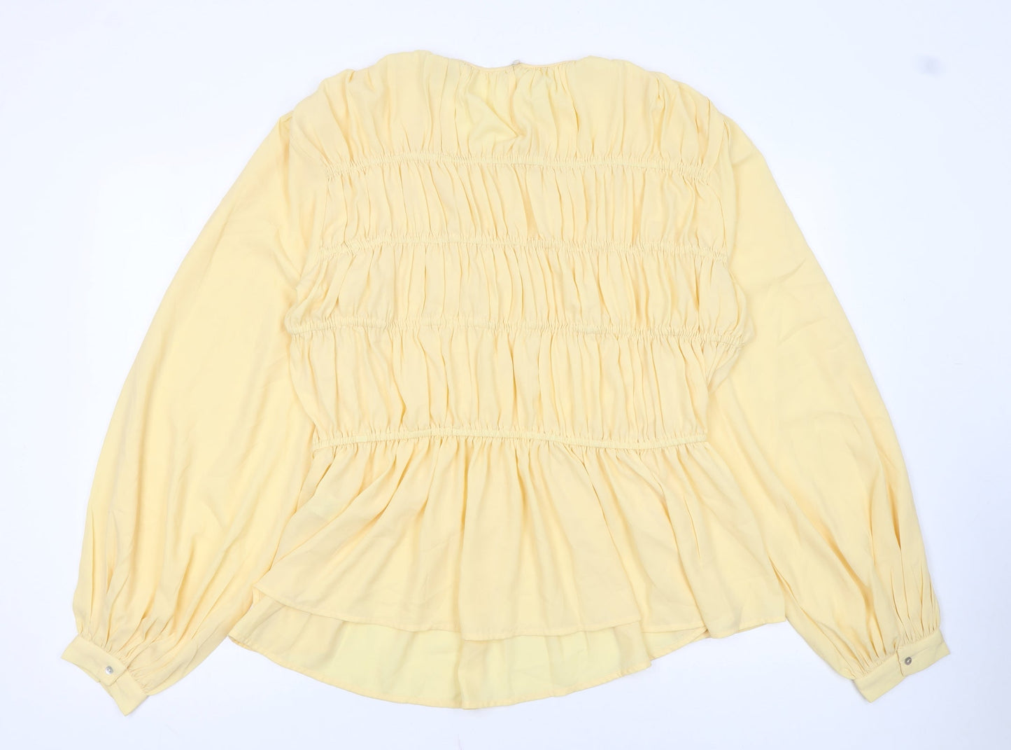 Principles Women's Yellow Long Sleeve Tunic Blouse Size 16
