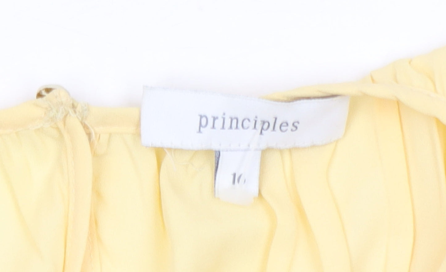 Principles Women's Yellow Long Sleeve Tunic Blouse Size 16