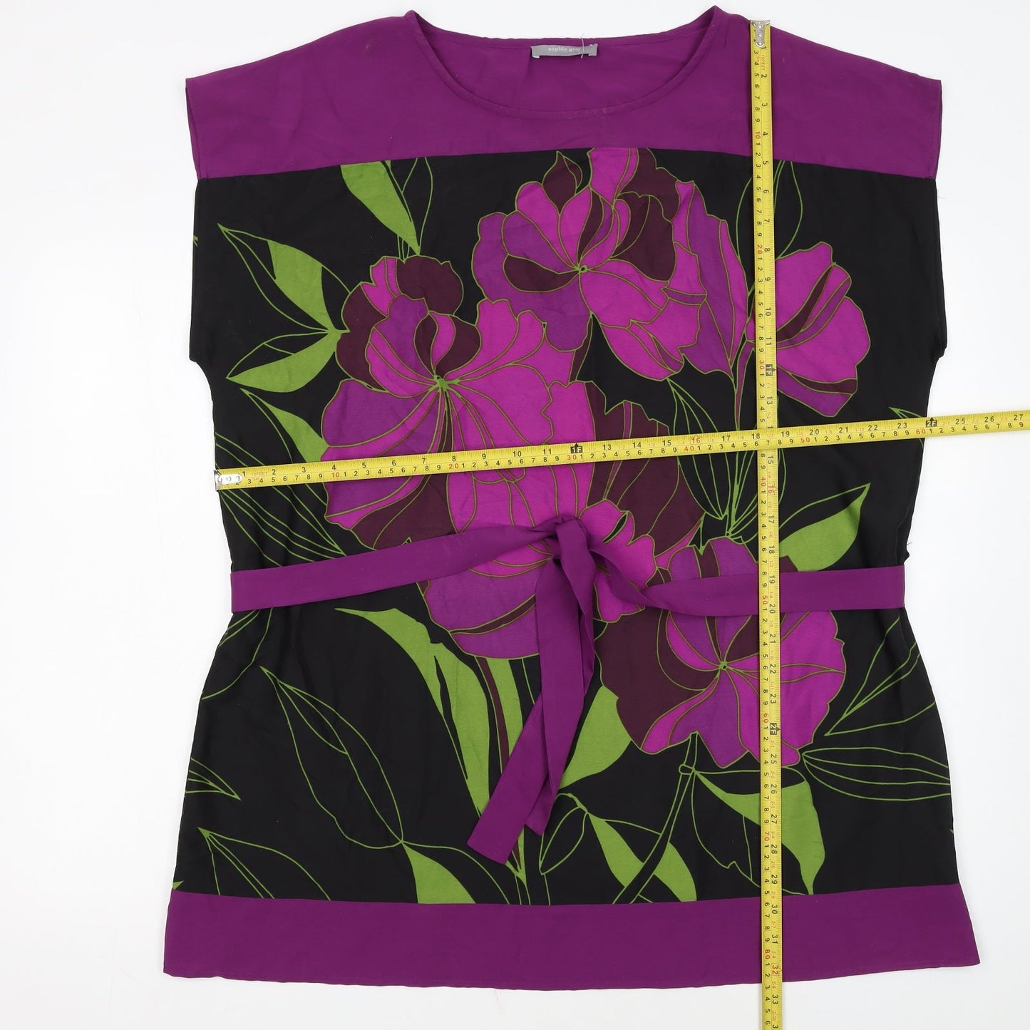 BHS Women’s Purple Floral Sleeveless Shift Dress Size 22