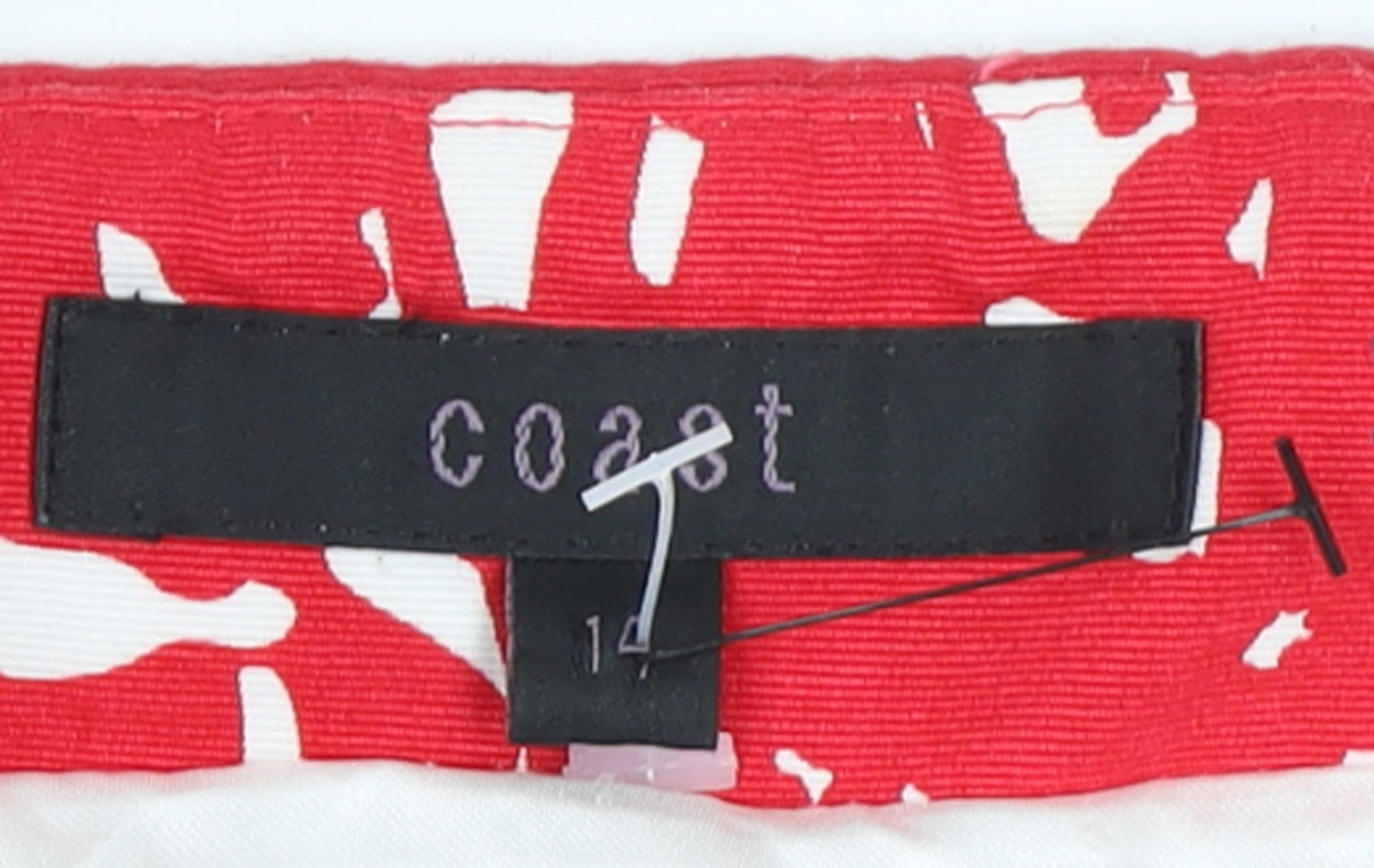 Coast Womens Red White Cotton Lined Camisole Top Size 14