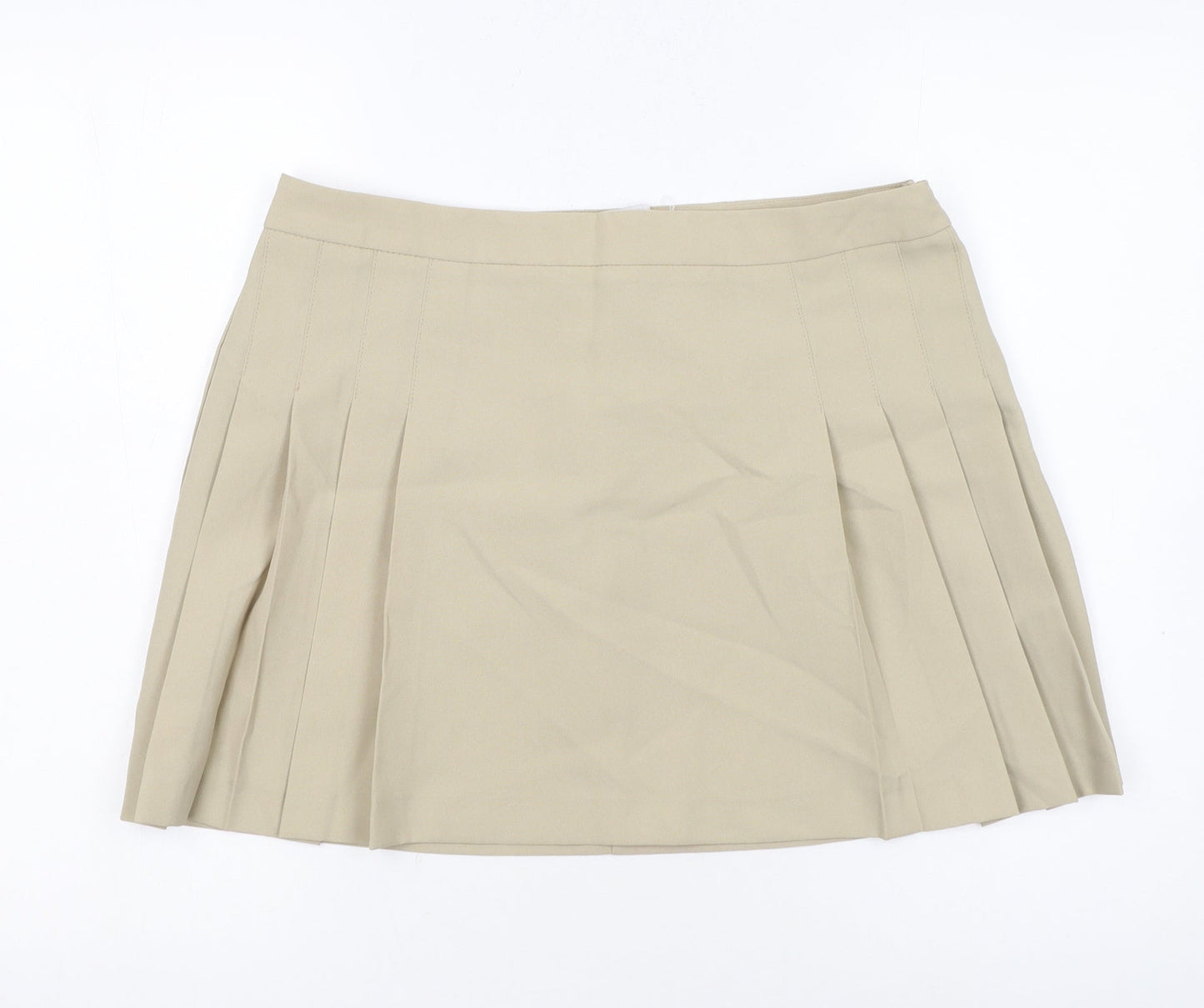 ASOS DESIGN Women’s Beige Pleated Short Skirt Size 16