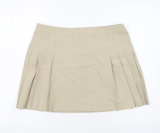 ASOS DESIGN Women’s Beige Pleated Short Skirt Size 16