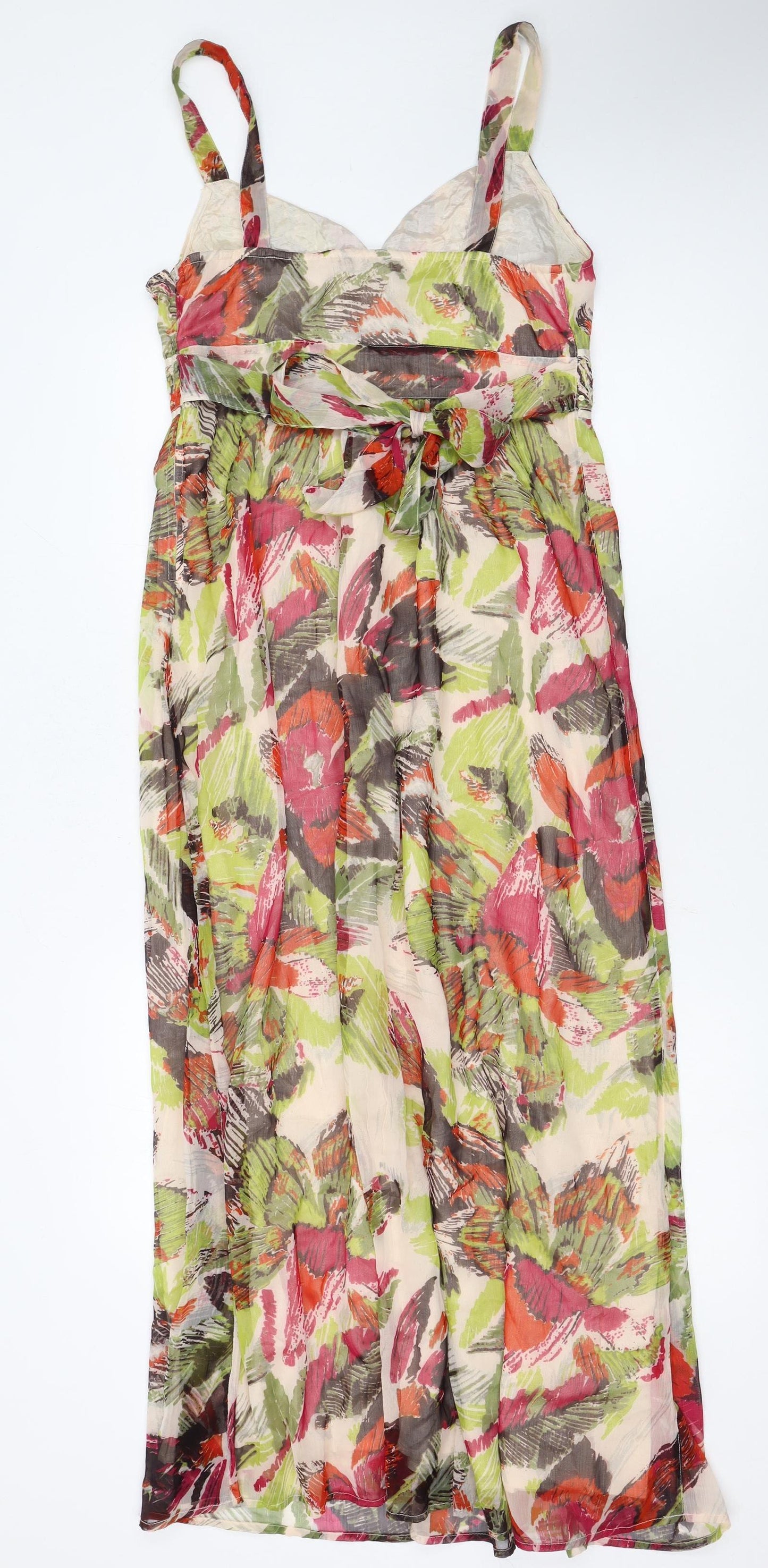 John Rocha Petite Multicoloured Floral Maxi Dress Size 12