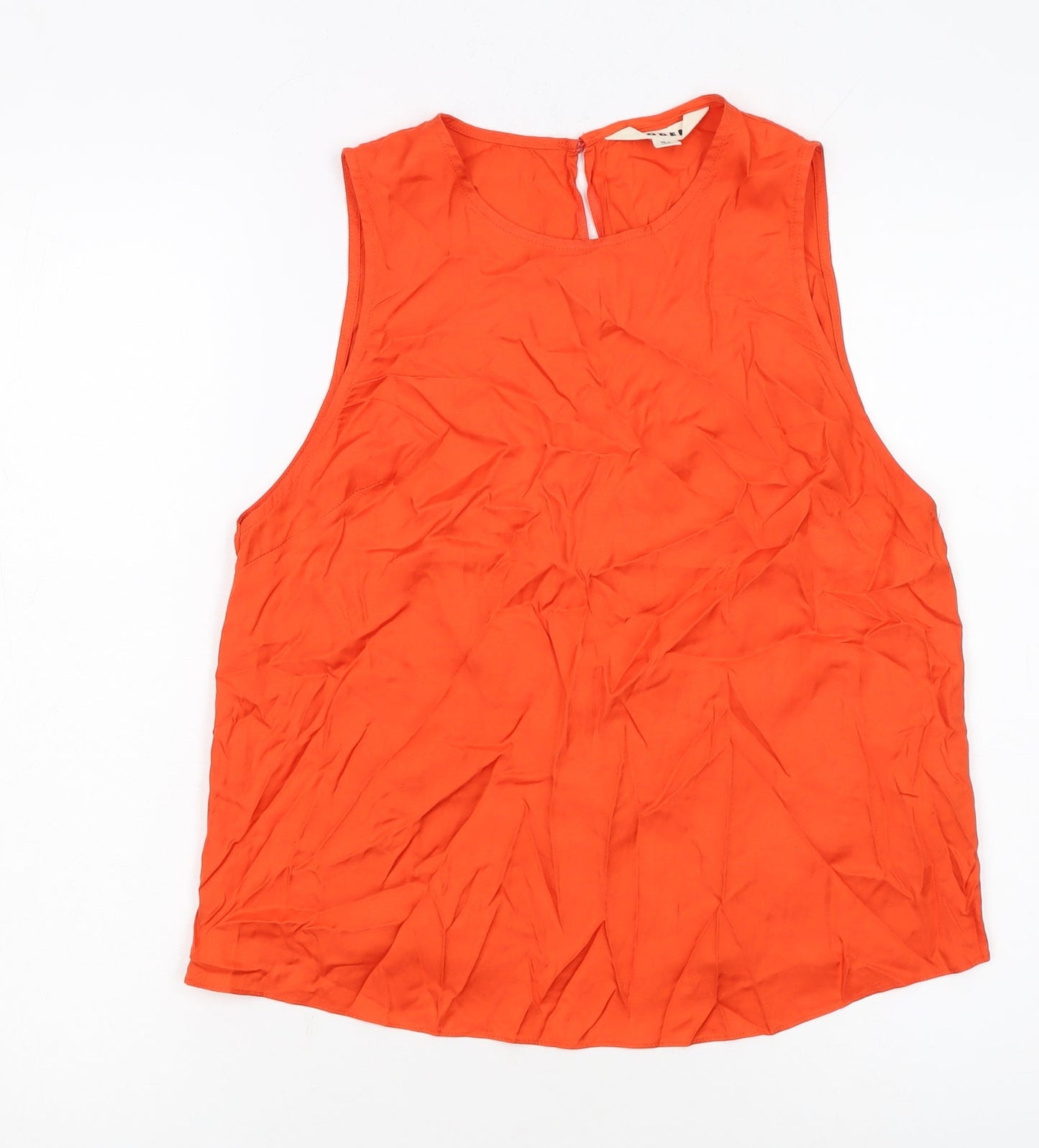 Boden Women Orange Silk Blend Sleeveless Blouse UK 10