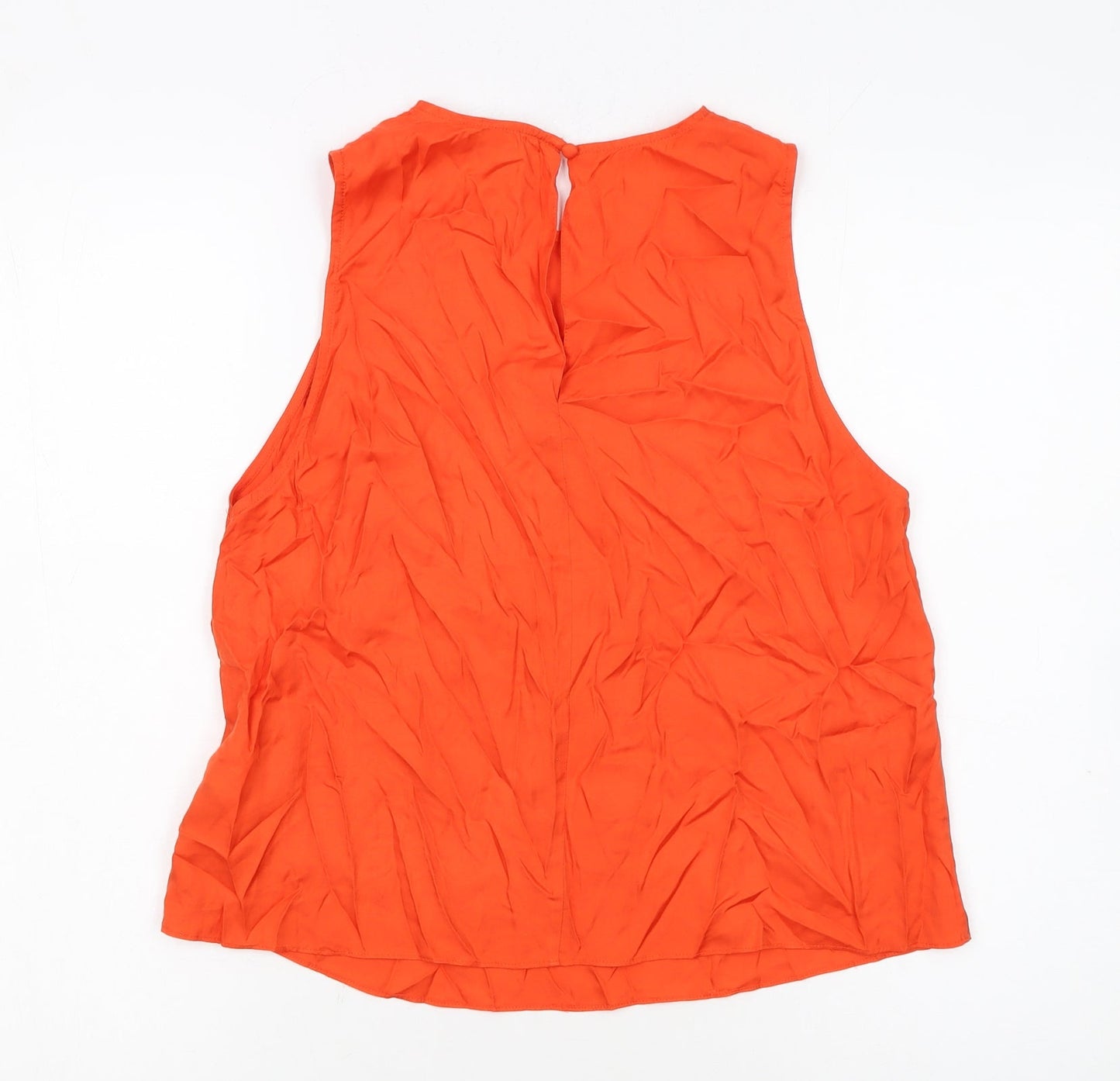 Boden Women Orange Silk Blend Sleeveless Blouse UK 10