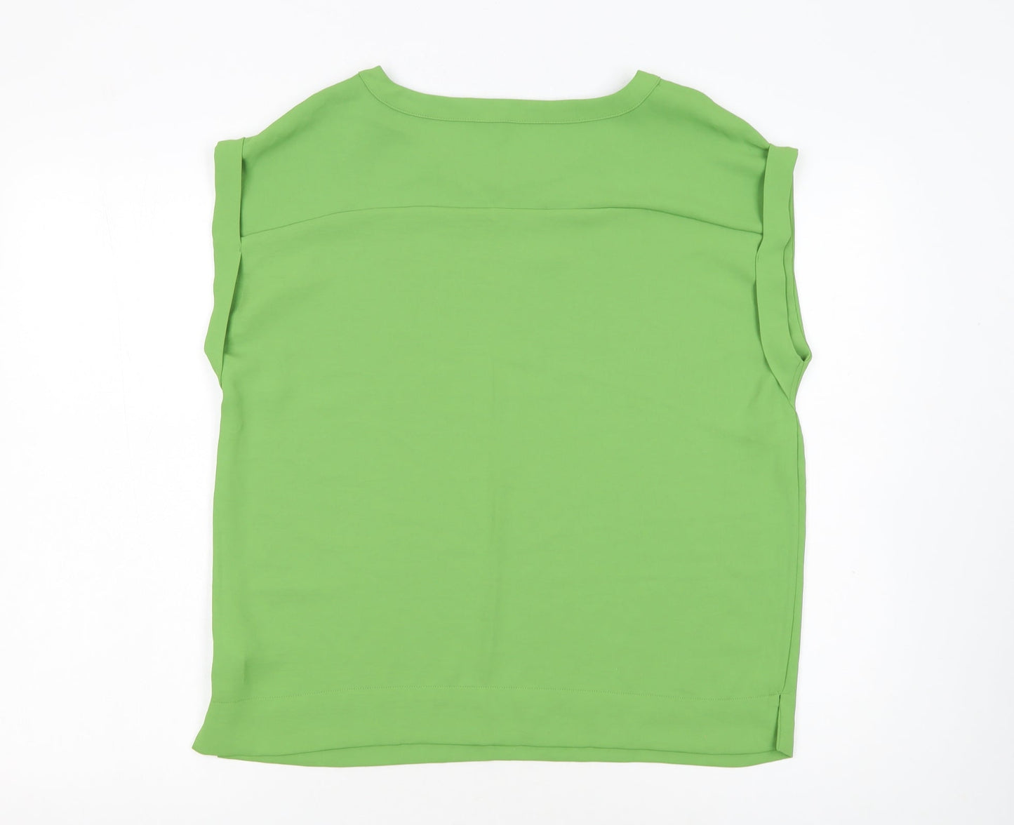 Next Women's Green Sleeveless Crew Neck Polyester Blouse UK 10