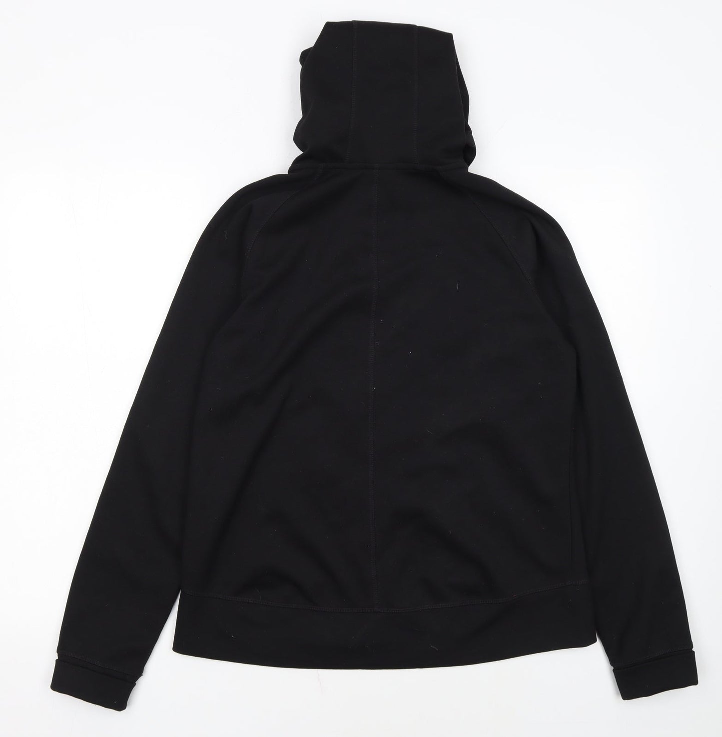 Crivit Women's Black Full Zip Hoodie Size 12/14 Polyester Cotton Blend