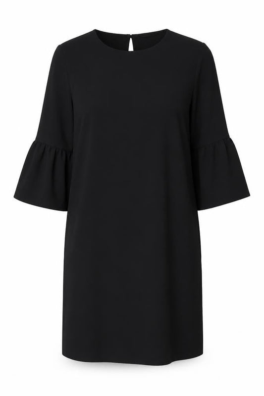 F&F Women’s Black Shift Dress Size 14 3/4 Bell Sleeve Classic Workwear