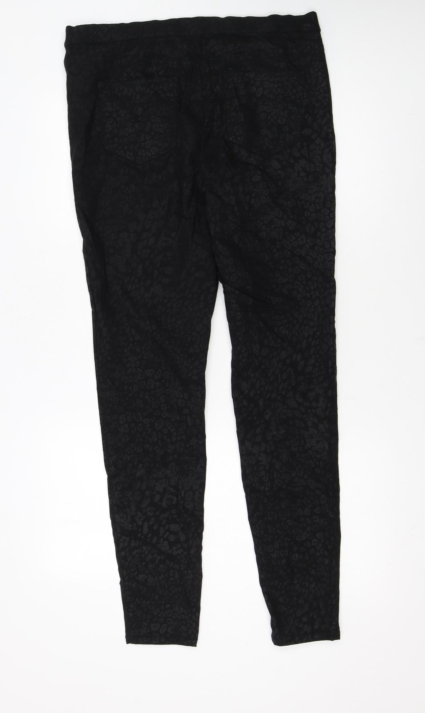 Papaya Women’s Black Animal Print Stretch Jeggings Size 16