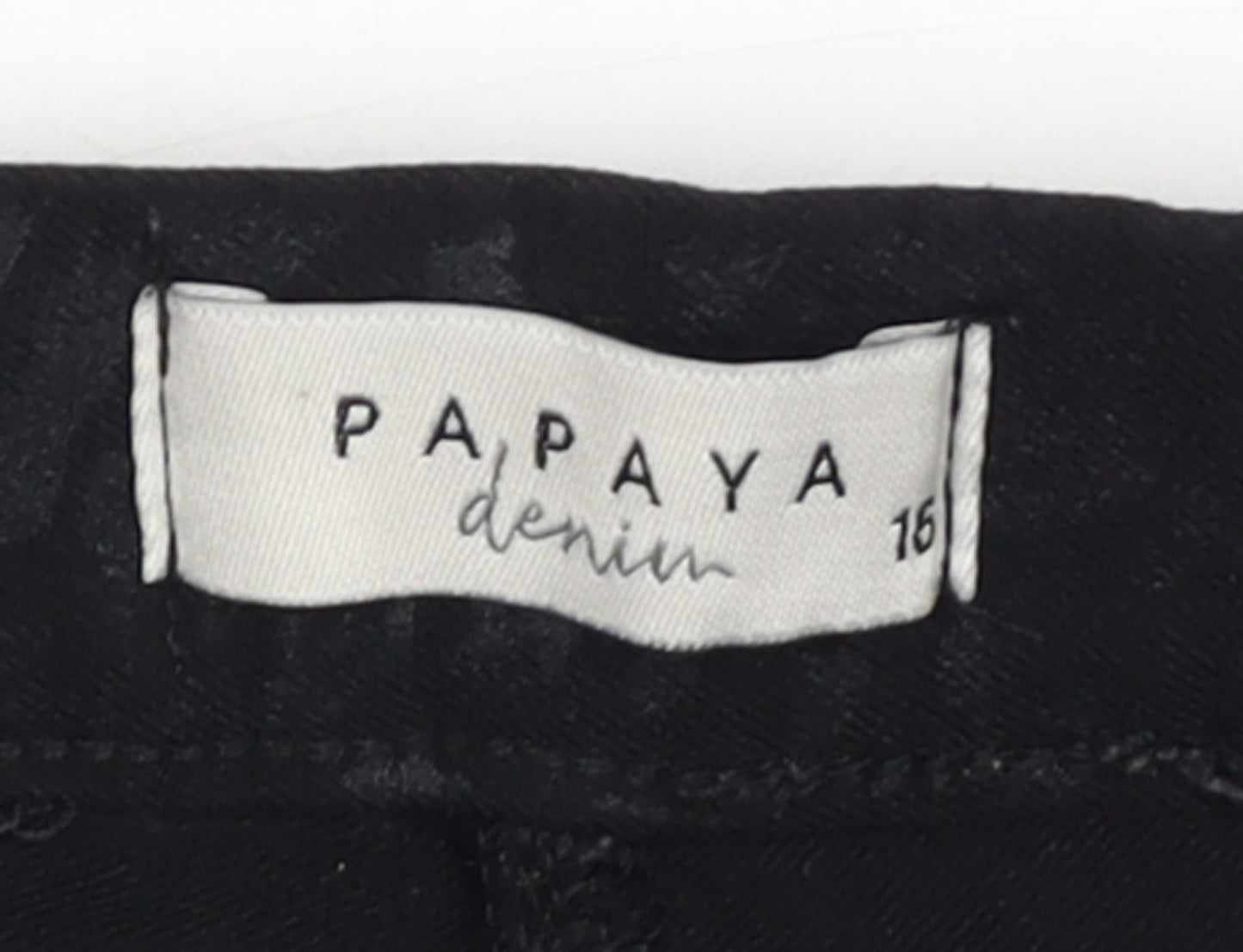 Papaya Women’s Black Animal Print Stretch Jeggings Size 16