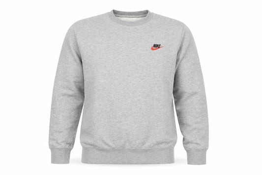 Nike Men’s Grey XS Pullover Crew Neck Fleece Sweatshirt