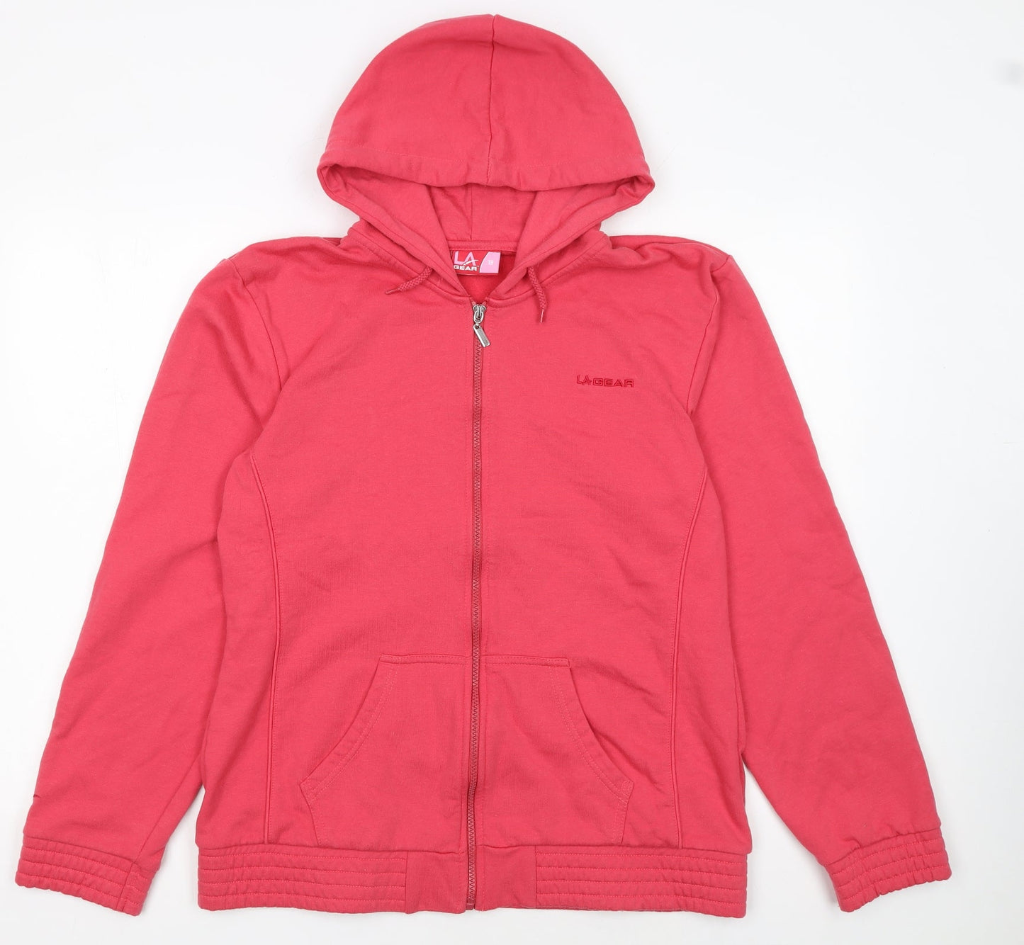 LA Gear Womens Pink Full Zip Hoodie Size 18 Classic Fit