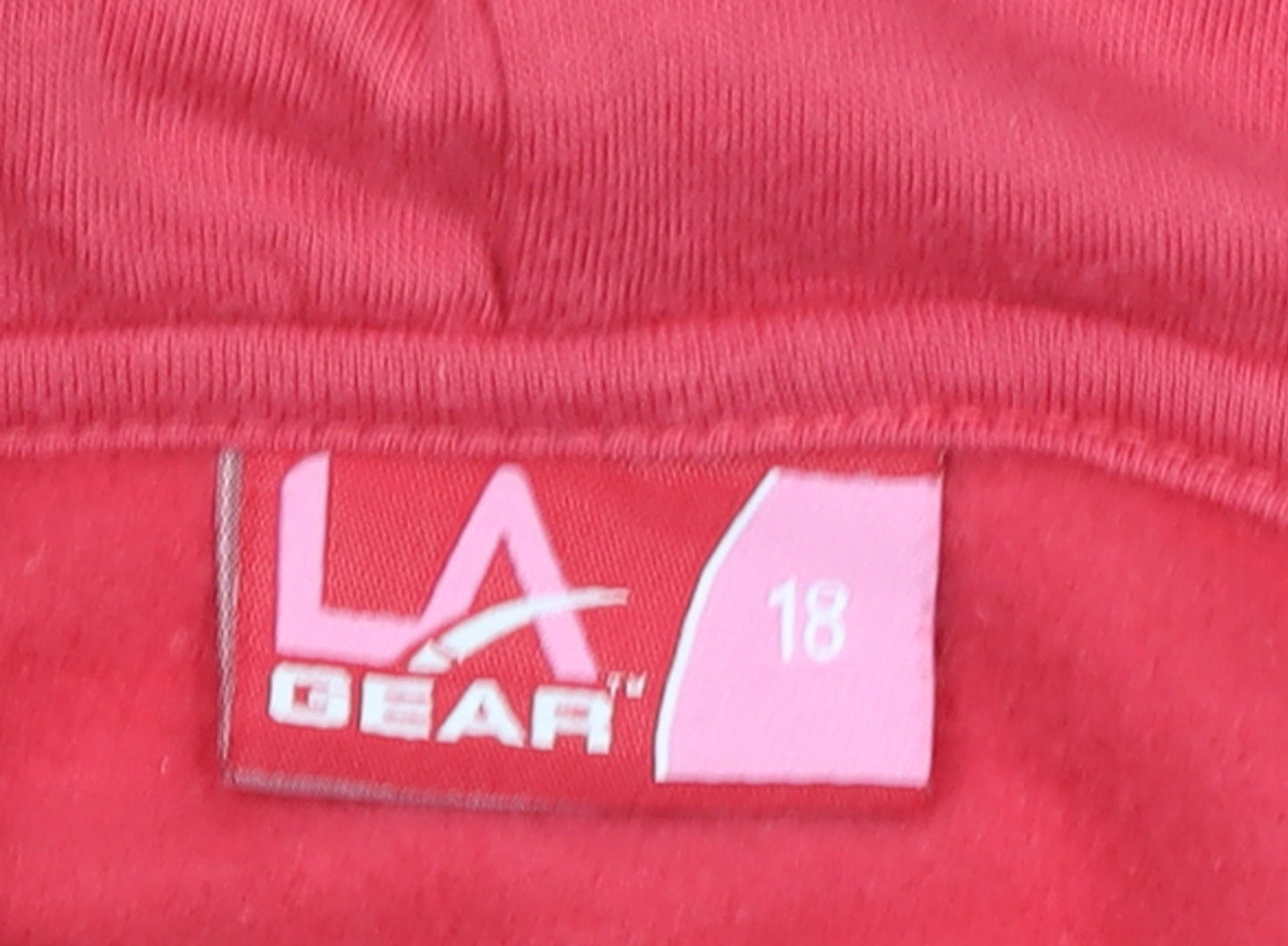 LA Gear Womens Pink Full Zip Hoodie Size 18 Classic Fit