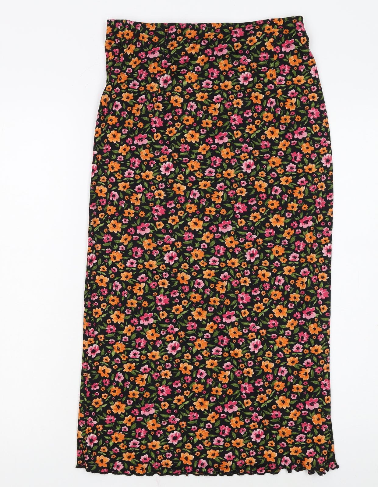 H&M Divided Women's Multicoloured Floral Midi Pencil Skirt Size S
