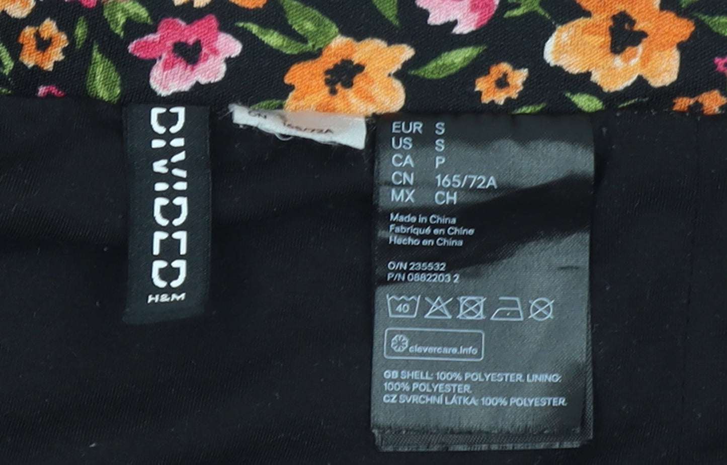 H&M Divided Women's Multicoloured Floral Midi Pencil Skirt Size S
