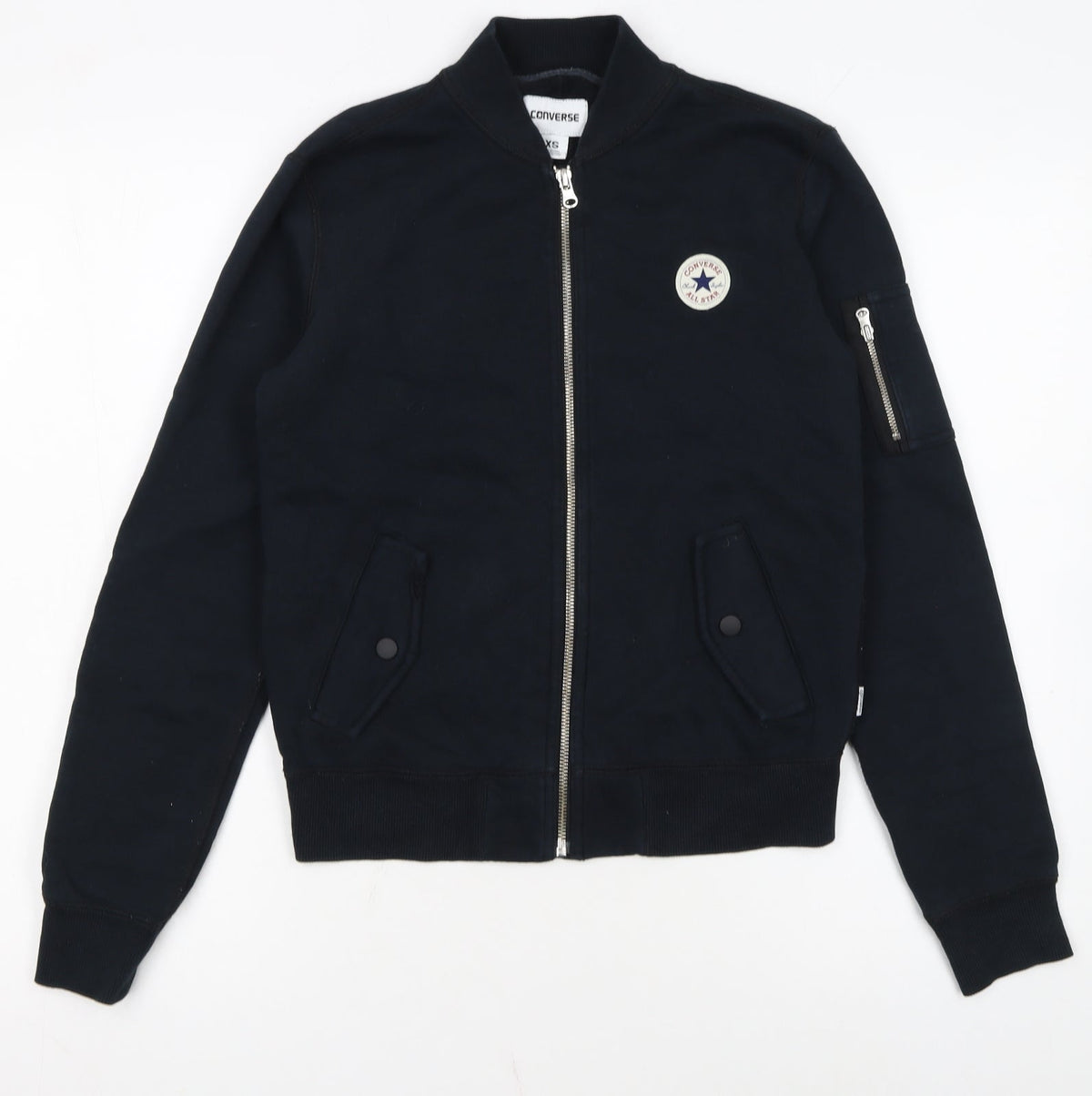 Converse Women’s Black XS Full Zip Sweatshirt Jacket