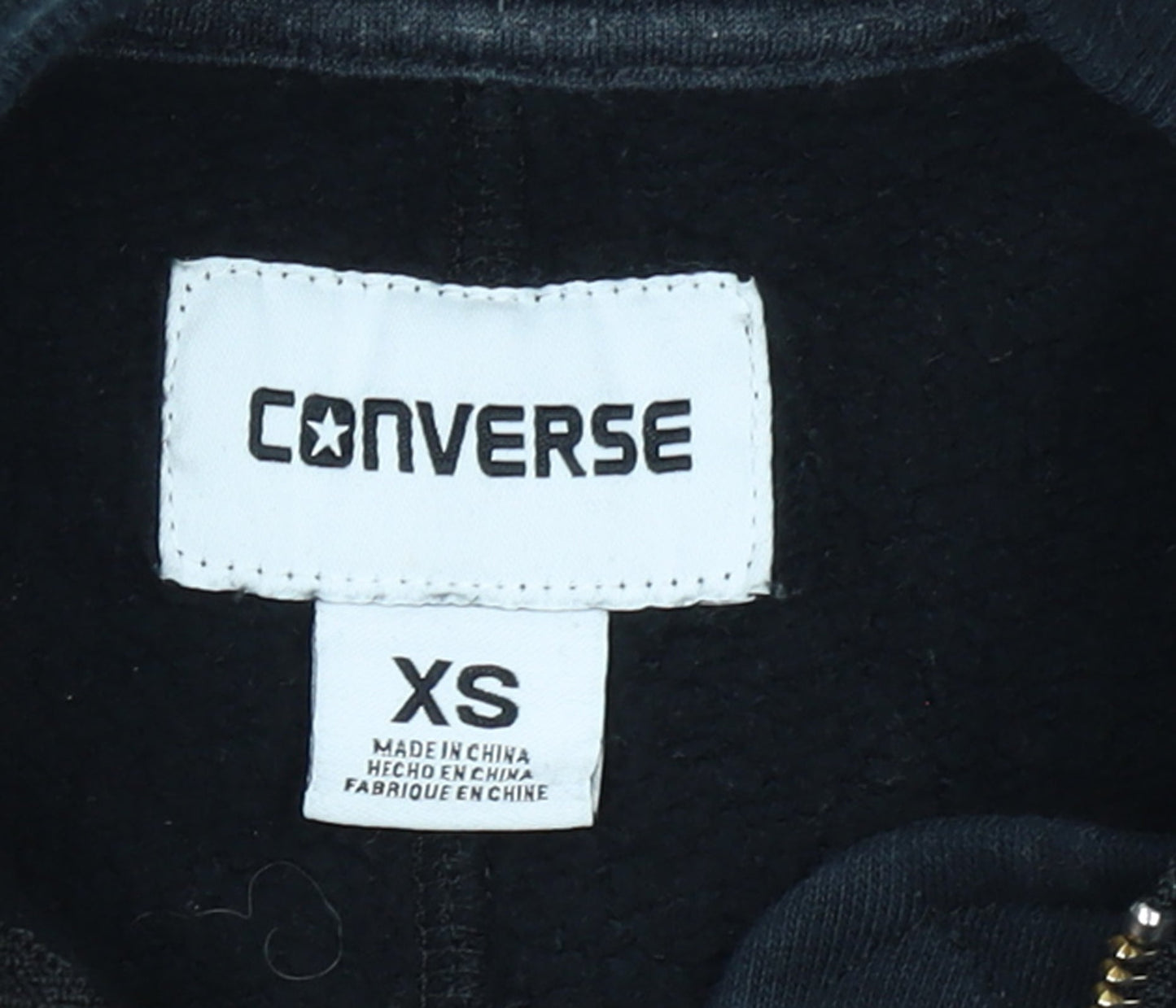Converse Women’s Black XS Full Zip Sweatshirt Jacket