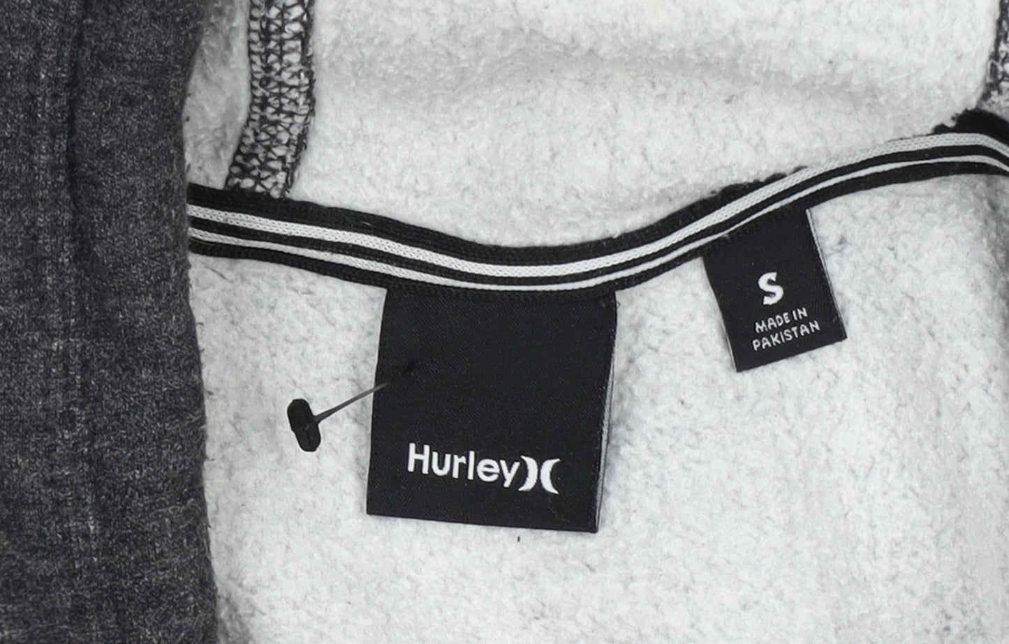 Hurley Men's Grey Full Zip Hoodie Size S Fleece Lined Sweatshirt