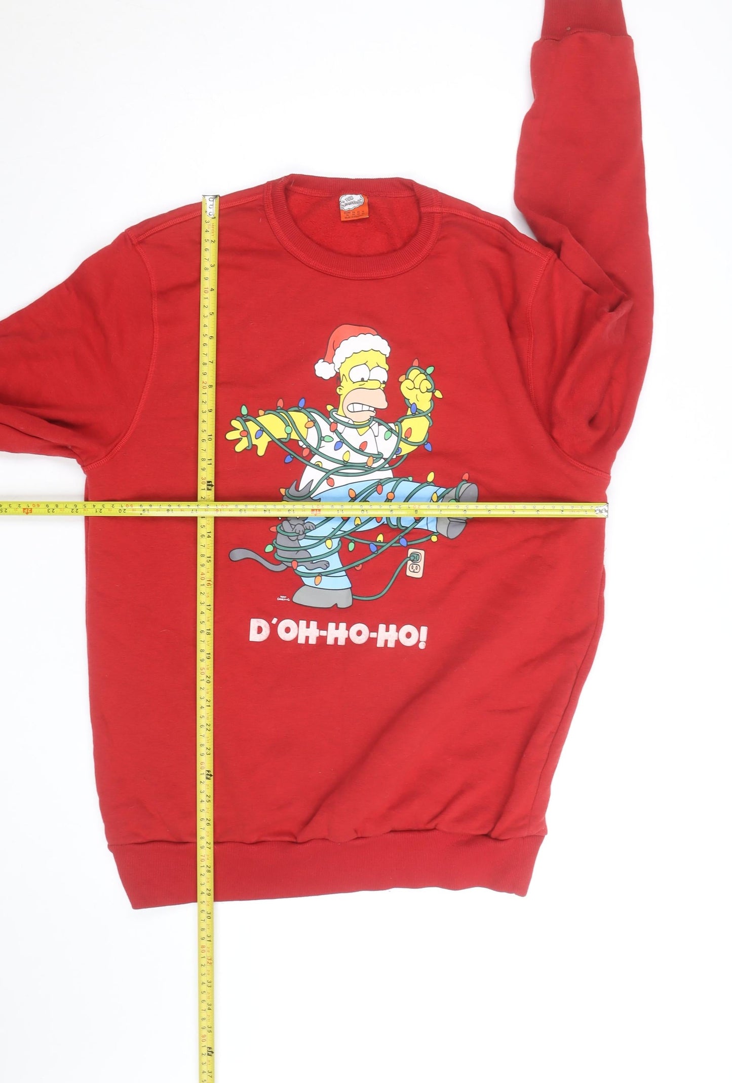 The Simpsons Men’s Red Homer Christmas Sweatshirt L Pullover