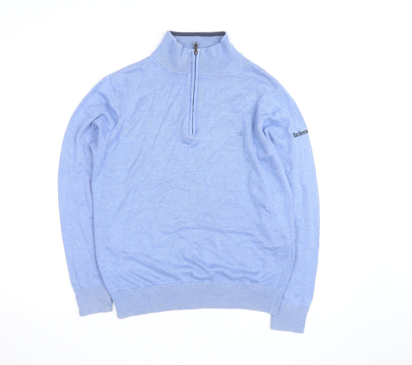 Calvin Klein Men’s Blue 1/4 Zip Golf Jumper Size S