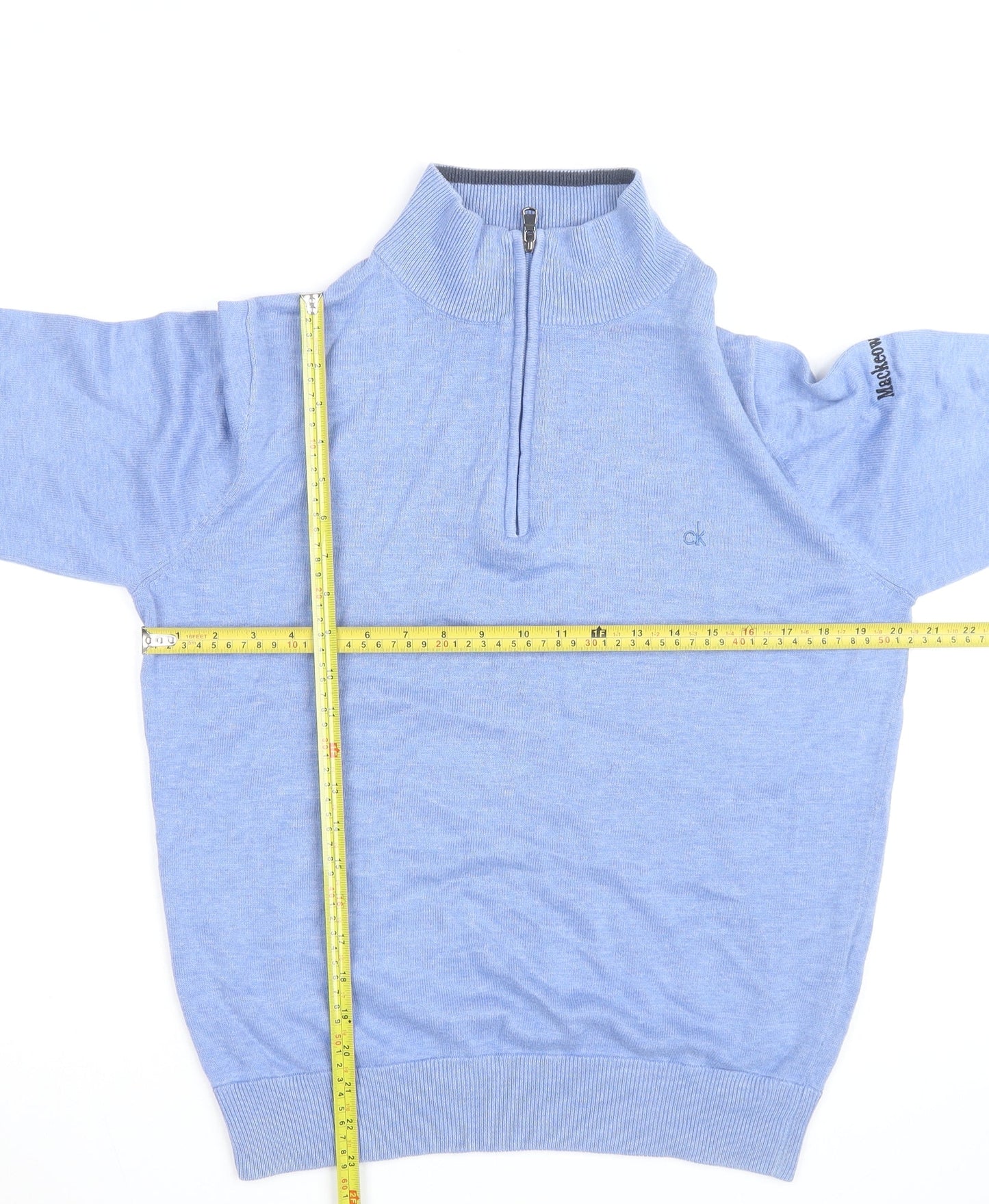Calvin Klein Men’s Blue 1/4 Zip Golf Jumper Size S