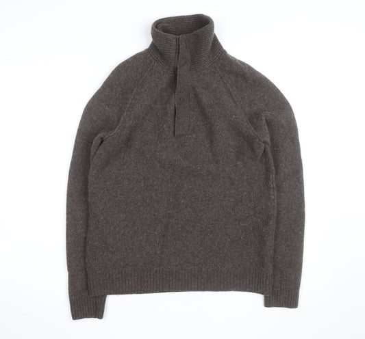 Gap Mens Brown Wool High Neck Pullover Jumper Size M