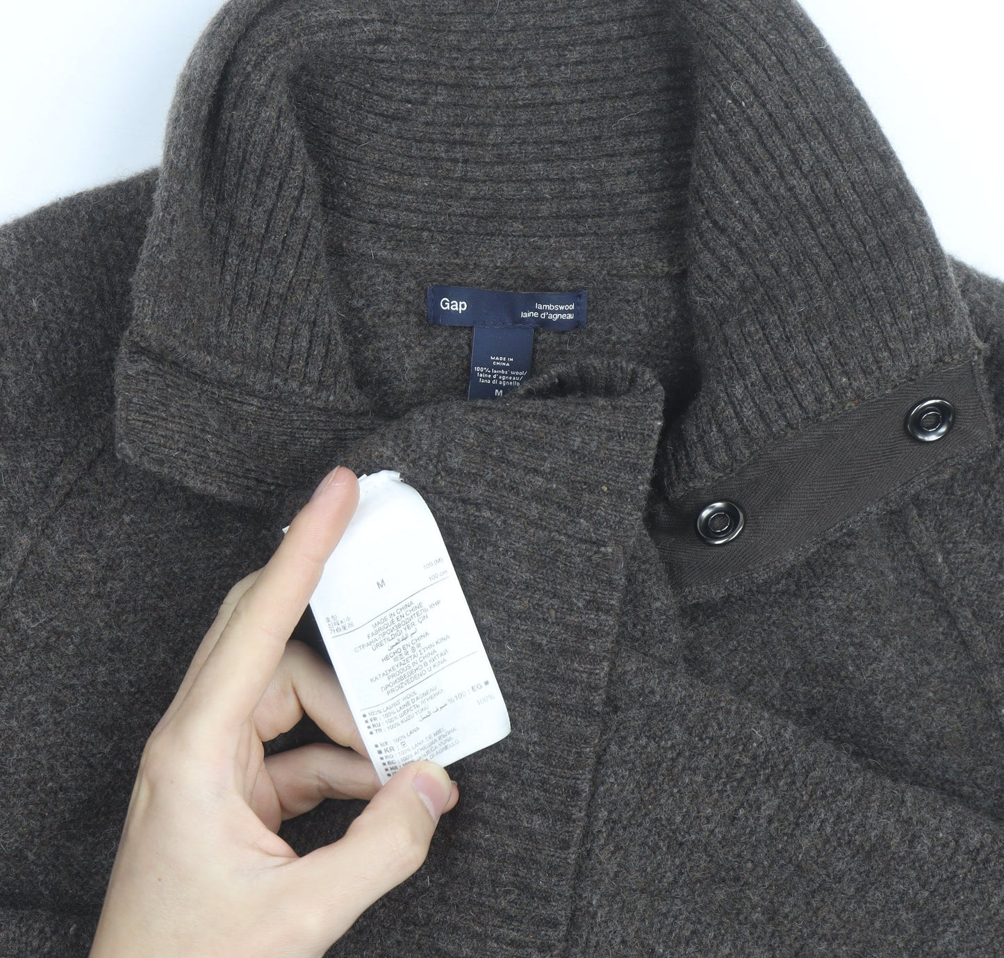 Gap Mens Brown Wool High Neck Pullover Jumper Size M